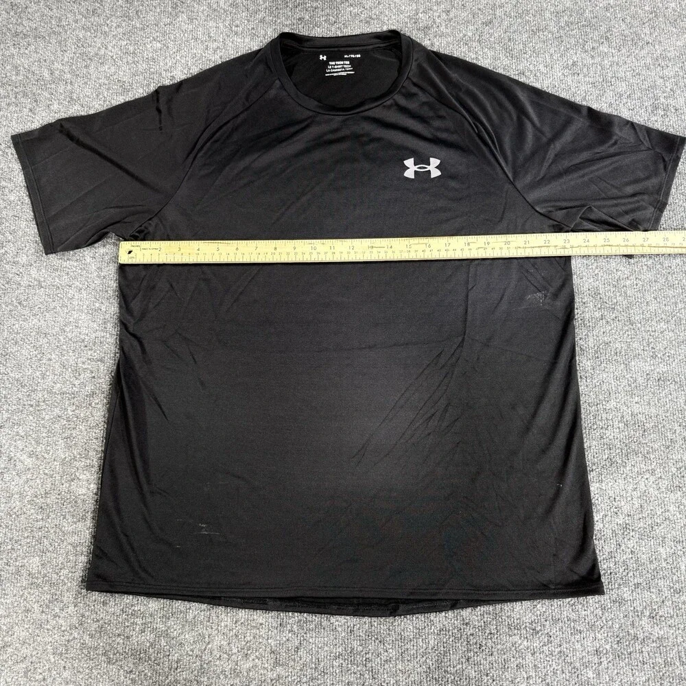 Under Armour Mens Tech Tee Size XL Black Short Sleeve Crew Neck Athletic
